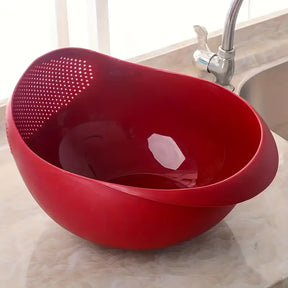 Rice Washing & Drain Basket – Perfect for Fruits, Vegetables & More