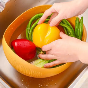 Rice Washing & Drain Basket – Perfect for Fruits, Vegetables & More